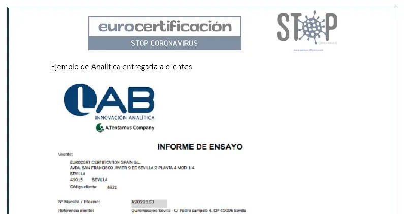 Eurocertificaci�n entrega los primeros distintivos StopCoronavirus a empresas en Sevilla