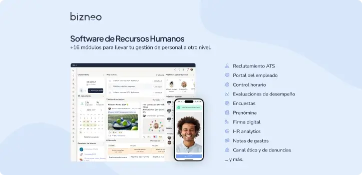 Software de recursos humanos Bizneo HR Suite para pymes