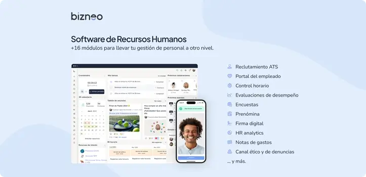 Software de recursos humanos Bizneo HR Suite