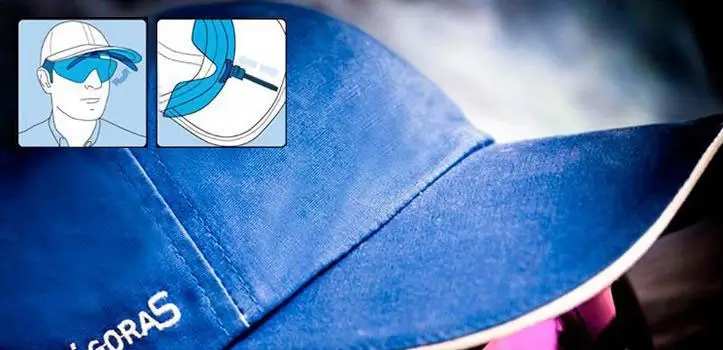 Gorras personalizadas con gafas de sol incorporadas