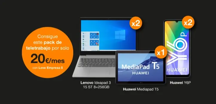 Love Empresa 5 de Orange + pack teletrabajo