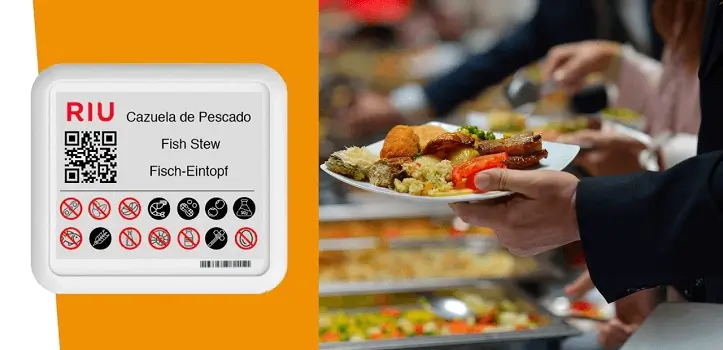 Etiquetas electr�nicas para buffet